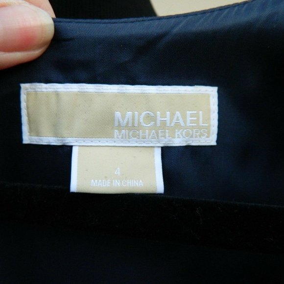 Michael Kors Midnight Blue Satin Umpire Sleeveless Dress Size 4 - Picture 4 of 9